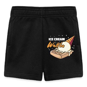 Glaces Gaufres Sirop Gaufres déjeuner - Short Bébé - noir - Devant