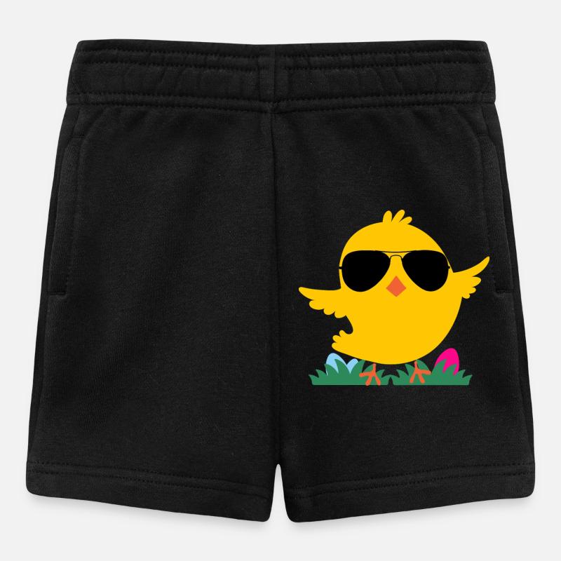 Chick with sunglasses - Baby Shorts - black