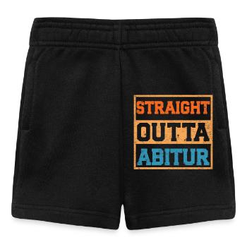 Abi STRAIGHT OUTTA ABITUR Geschafft Lustiges - Baby Shorts - Schwarz - Vorne