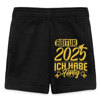 ABITUR 2025 ICH HABE FERTIG Abi Geschafft Lustig - Baby Shorts - Schwarz - Vorne