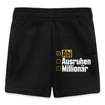 Abitur ABI AUSRUHEN MILLIONÄR Abi Lustiges - Baby Shorts - Schwarz - Vorne