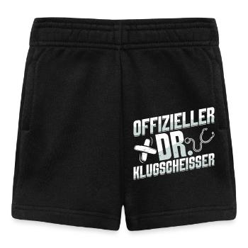 Doktortitel OFFIZIELLER DR. KLUGSCHEIßER Lustiges - Baby Shorts - Schwarz - Vorne
