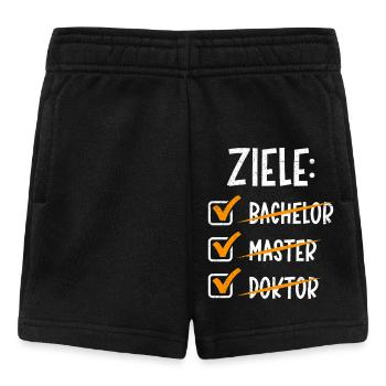 Doktorand ZIELE: BACHELOR MASTER DOKTOR Lustig - Baby Shorts - Schwarz - Vorne