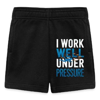 Tauchen I Work Well Under Pressure Taucher Tauch - Baby Shorts - Schwarz - Vorne