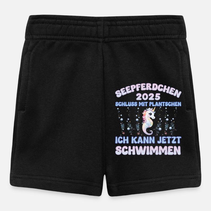 Seepferdchen bestanden 2025 Kinder Geschenkidee - Baby Shorts - Schwarz