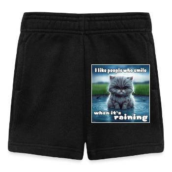 Cat in the rain - Baby Shorts - black - Front