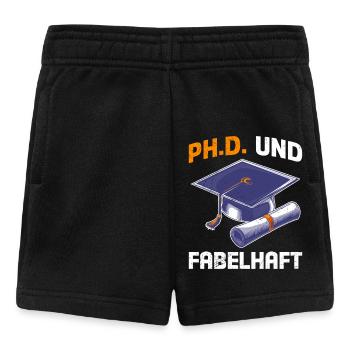 PH.D UND FABELHAFT Doktorand Lustiges - Baby Shorts - Schwarz - Vorne