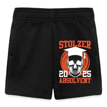Abitur STOLZER ABSOLVENT 2025 Abi Lustiges - Baby Shorts - Schwarz - Vorne