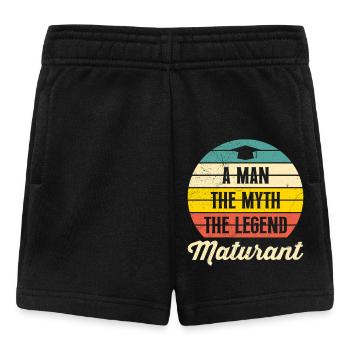 Matura Abschluss A MAN THE MYTH THE LEGEND - Baby Shorts - Schwarz - Vorne
