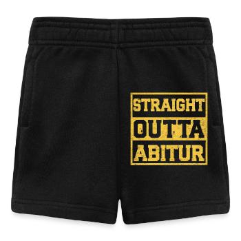 Abi STRAIGHT OUTTA ABITUR Geschafft Lustiges - Baby Shorts - Schwarz - Vorne