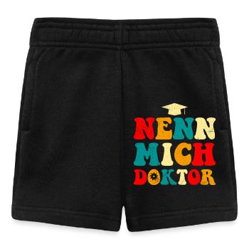 Doktorarbeit NENN MICH DOKTOR Ph.D Lustiges - Baby Shorts - Schwarz - Vorne