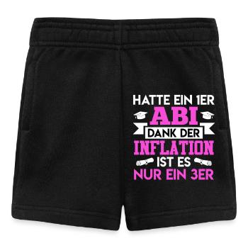 Abitur HATTE EIN 1ER ABI DANK DER INFLATION - Baby Shorts - Schwarz - Vorne