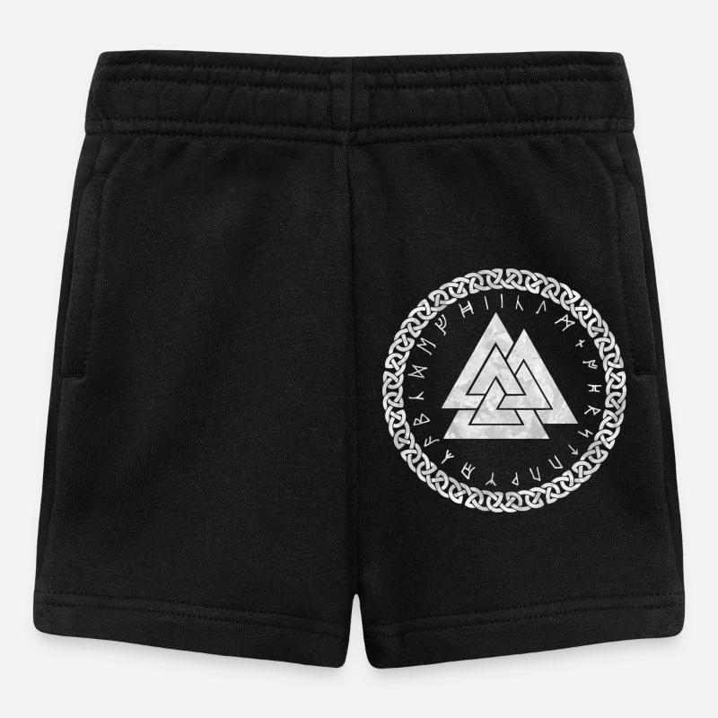 Valknut Viking Symbol - Baby Shorts - black