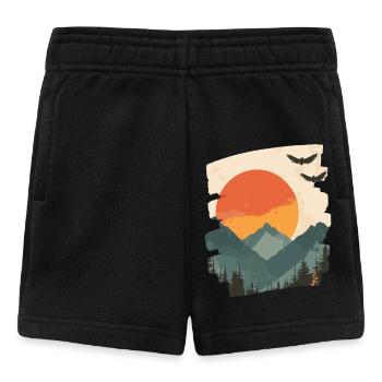Berge - Baby Shorts - Schwarz - Vorne