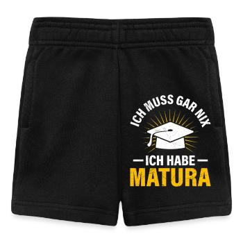 Matura Abschluss MUSS GAR NIX HAB MATURA Lustig - Baby Shorts - Schwarz - Vorne