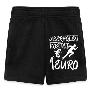 Läufer ÜBERHOLEN KOSTET 1 EURO Laufen Lustiges - Baby Shorts - Schwarz - Vorne