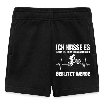 Radler HASSE ES WENN ES BEIM RADFAHREN BLITZT - Baby Shorts - Schwarz - Vorne