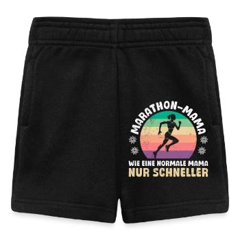Mutter MARATHON MAMA WIE EINE NORMALE MAMA Lustig - Baby Shorts - Schwarz - Vorne