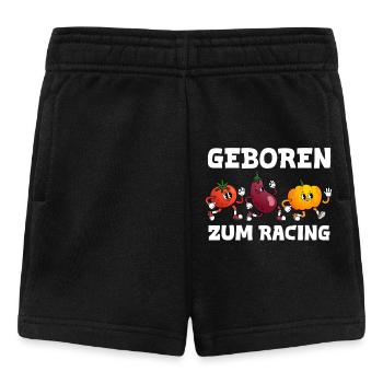 Läufer GEBOREN ZUM RACING Laufen Lustiges - Baby Shorts - Schwarz - Vorne
