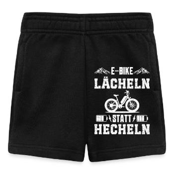 Elektro Rad E-BIKE LÄCHELN STATT HECHELN Lustiges - Baby Shorts - Schwarz - Vorne