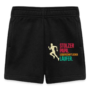 Vater STOLZER PAPA LEIDENSCHAFTLICHER LÄUFER - Baby Shorts - Schwarz - Vorne