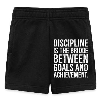 discipline is the bridge between goals - Baby Shorts - Schwarz - Vorne