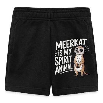Meerkat Is My Spirit Animal Africa Wildlife Safari - Baby Shorts - black - Front