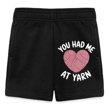 Tu m’as eu à la laine aiguilles à tricoter CrafterFunny - Short Bébé - noir - Devant