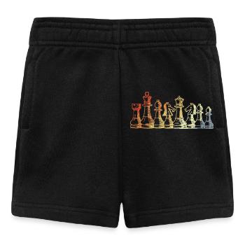 Vintage Schachfiguren Skizze - Baby Shorts - Schwarz - Vorne
