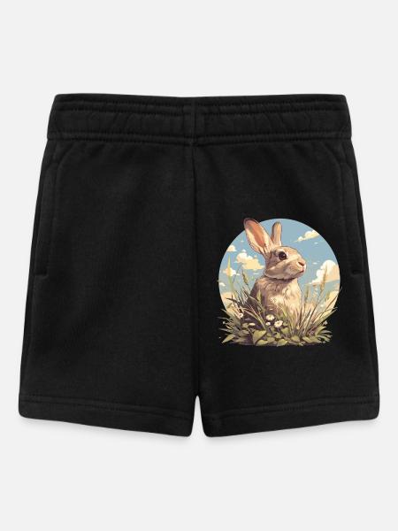 Hasen Hase - Baby Shorts - Schwarz