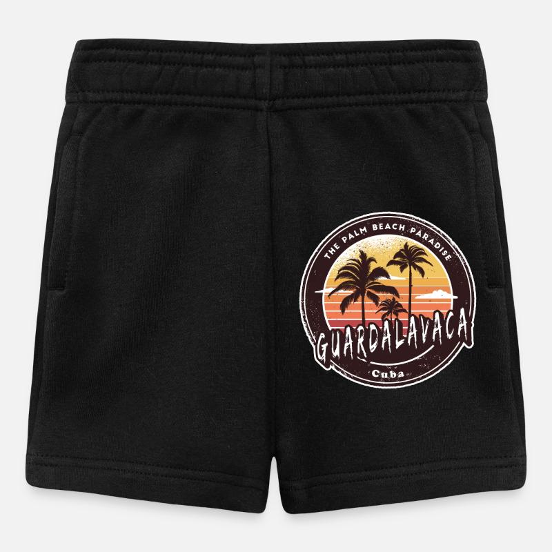 Palmiers de Guardalavaca et conception de la plage - Short Bébé - noir