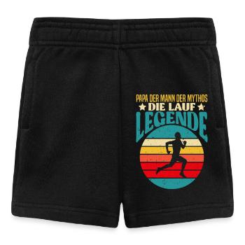 Väter PAPA DER MANN DER MYTHOS DIE LAUF LEGENDE - Baby Shorts - Schwarz - Vorne