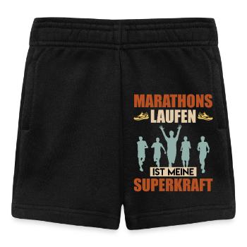 Läufer MARATHONS LAUFEN MEINE SUPERKRAFT Lustig - Baby Shorts - Schwarz - Vorne