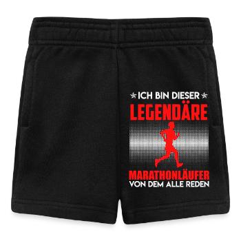Läufer ICH BIN DIESER LEGENDÄRE MARATHONLÄUFER - Baby Shorts - Schwarz - Vorne