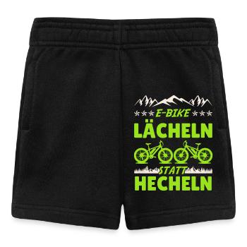 Elektro Rad E-BIKE LÄCHELN STATT HECHELN Lustiges - Baby Shorts - Schwarz - Vorne