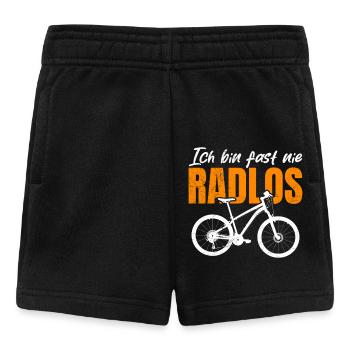 Radfahrer BIN FAST NIE RADLOS Radeln Lustiges - Baby Shorts - Schwarz - Vorne