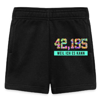 Läufer 42.195 WEIL ICH ES KANN Laufen Lustiges - Baby Shorts - Schwarz - Vorne