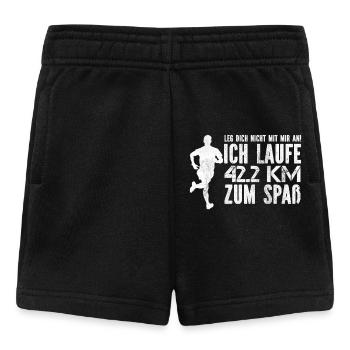 Läufer ICH LAUFE 42.2 KM ZUM SPAß Lustiges - Baby Shorts - Schwarz - Vorne