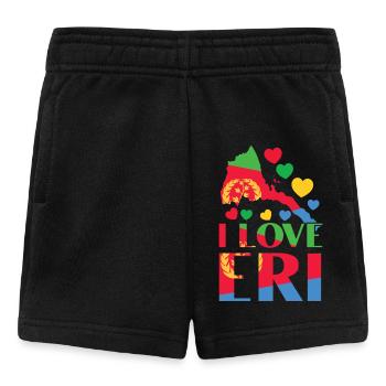 Eritrea Karte Herz I Love Eri Patriotic - Baby Shorts - Schwarz - Vorne
