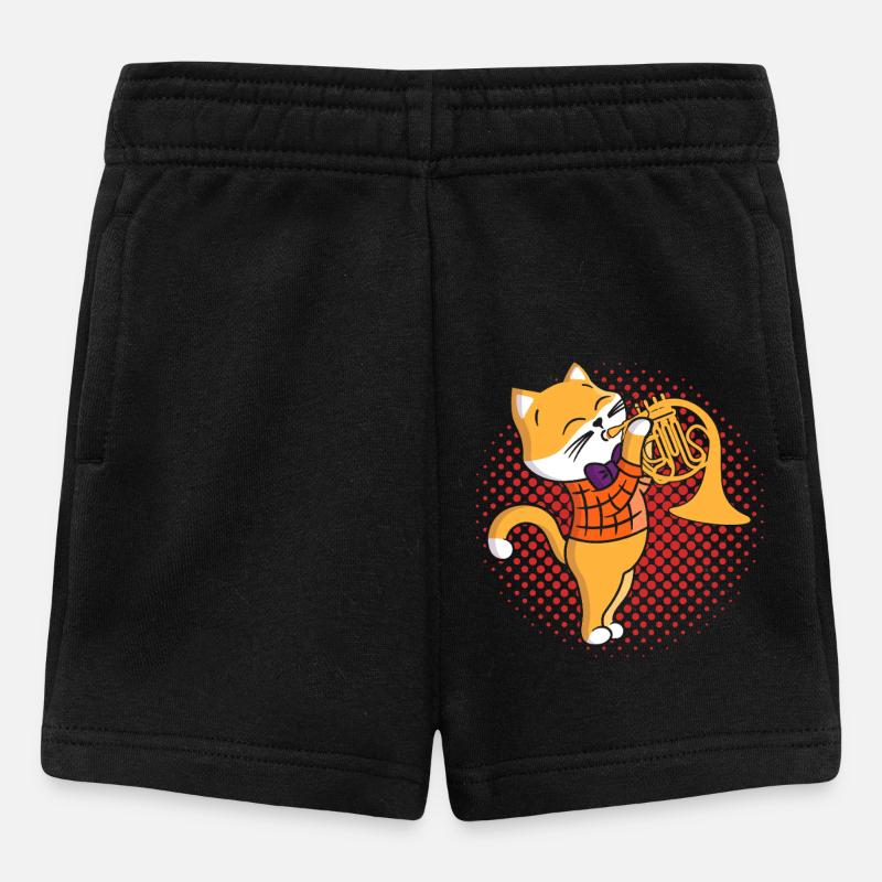 Hornist Cat Cat Cor français - Short Bébé - noir
