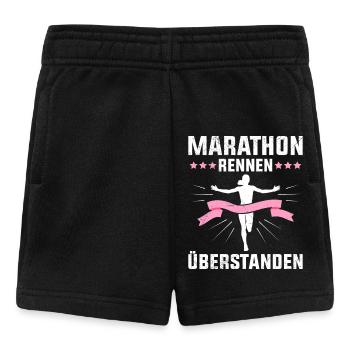 Läuferin MARATHON RENNEN ÜBERSTANDEN Lustiges - Baby Shorts - Schwarz - Vorne