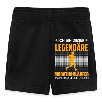 Läufer ICH BIN DIESER LEGENDÄRE MARATHONLÄUFER - Baby Shorts - Schwarz - Vorne
