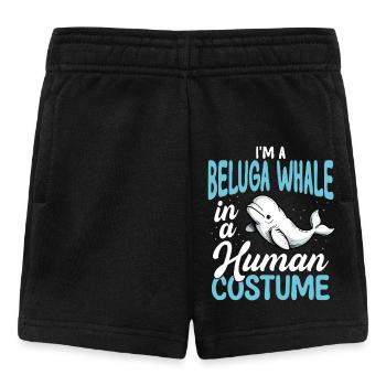 Beluga Wal Im Menschlichen Kostüm Lustig - Baby Shorts - Schwarz - Vorne