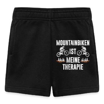 MOUNTAINBIKEN IST MEINE THERAPIE MTB Lustiges - Baby Shorts - Schwarz - Vorne