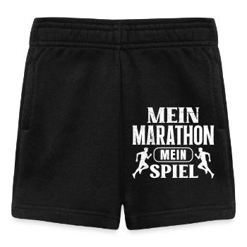 Läufer MEIN MARATHON MEIN SPIEL Lustiges - Baby Shorts - Schwarz - Vorne