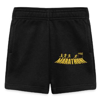 Läufer MARATHONI Laufen Lustiges Marathon - Baby Shorts - Schwarz - Vorne