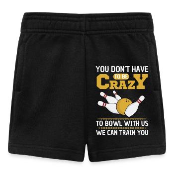 Funny bowling saying for bowling teams - Baby Shorts - black - Front