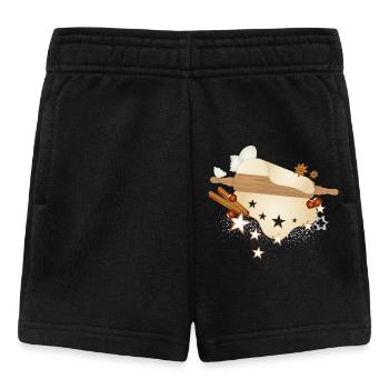 Liebevolles Backmotiv für die Weihnachtszeit - Baby Shorts - Schwarz - Vorne