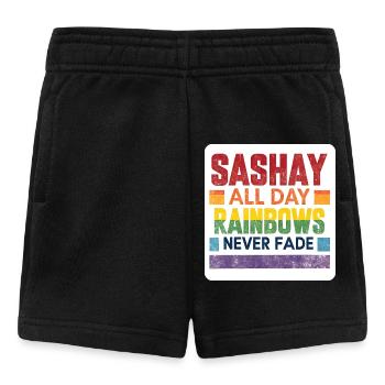 LGBTQIA+ Sticker Gay Pride Sashay All Day - Baby Shorts - black - Front