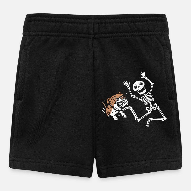 Skeleton running - Baby Shorts - Schwarz